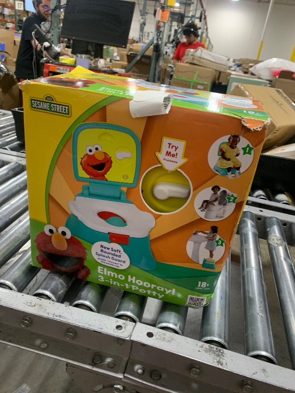 Photo 1 of Sesame Street Elmo Hooray 3-in-1 Potty Training Toilet Seat and Step Stool, Easy to Clean Design with Flush Handle and Sounds, Portable and Great for Travel, Perfect for Toddler Boys and Girls 1-3
