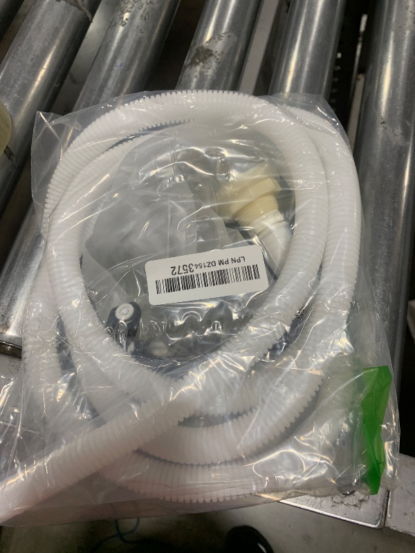 Photo 1 of Saillong Handheld Shower Attachment - 6.6 ft Hose with Elastic Cinch Connection, Slip-on Shower Hose for Showerheads & Dog Bath, White