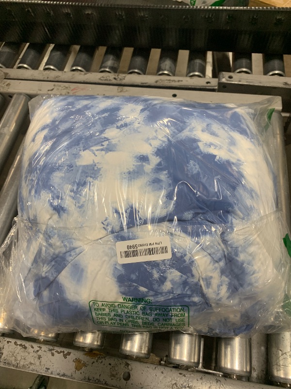 Photo 1 of Cozy Bliss Cooling Comforter Set Queen Size, Double-Sided Cool Tech Cooling Blankets for Hot Sleepers and Night Sweats, Silk Smooth Summer Comforter with 2 Pillowcases, Tie-dye Blue