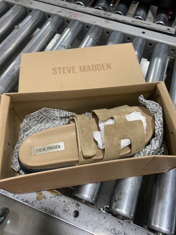 Photo 1 of SIZE 8.5 Steve Madden Women's Mayven Slide Sandal, Taupe Suede, 8.5