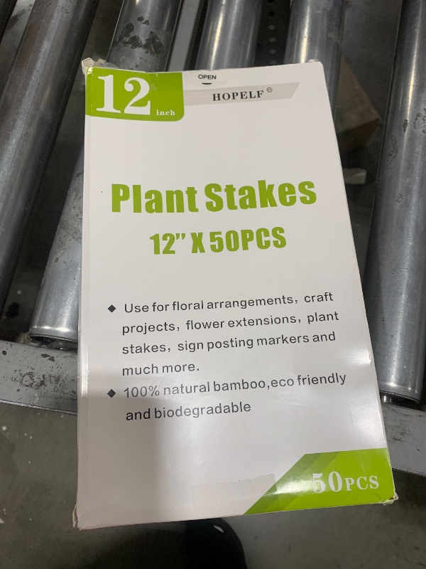 Photo 1 of HOPELF 50 Pack 12" Bamboo Plant Stakes for Wood Garden Sticks?Wooden Plant Supports?Indoor Gardening Plant Supports?Floral Plant Support ?Potted Plants?Crafts, More Size Choices 8"/12"/16"
