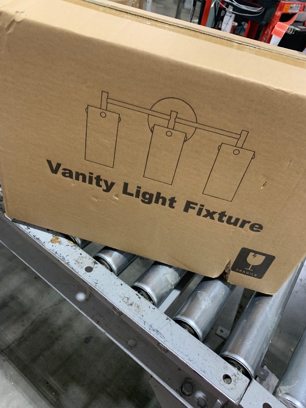 Photo 1 of Indoi Bathroom Light Fixtures 2023 Upgrade, 3-Light Matte Black Vanity Light, Black Bathroom Lights Over Mirror with Clear Glass Shade, Wall Sconces for Mirror Bedroom Living Room Hallway