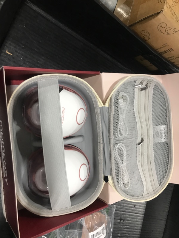 Photo 1 of Momcozy M5 Hands-Free Wearable Breast Pump, Double-Sealed Flange for Baby-Like Comfort, 3 Modes & 9 Suction Levels, Portable Electric Pump – 24mm, 2-Pack Quill Gray