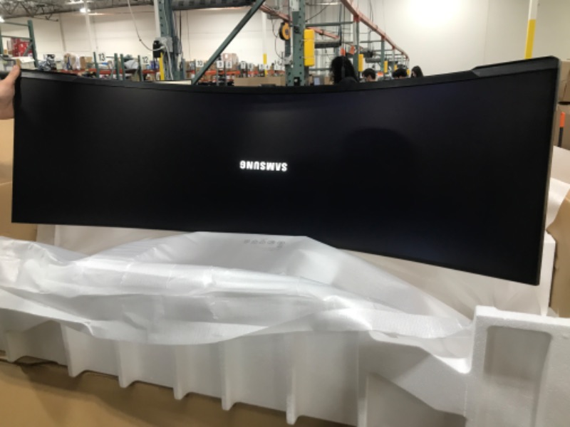 Photo 1 of SAMSUNG 57" Odyssey Neo G9 Series Dual 4K UHD 1000R Curved Gaming Monitor, 240Hz, 1ms with DisplayPort 2.1, Quantum Mini-LED, DisplayHDR 1000, AMD FreeSync Premium Pro, LS57CG952NNXZA, 2023
