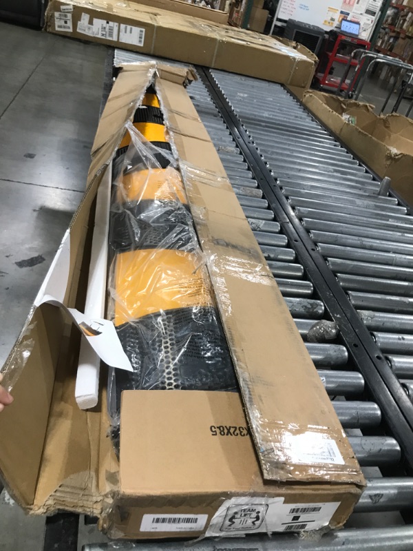 Photo 1 of 84'' Rubber Speed Bump, 2 Channel Modular Heavy Duty Speed Bumps Humps 25000 lbs Load Capacity, Cable Protector Ramp with 2 End Caps for Asphalt Concrete Gravel Driveway Road