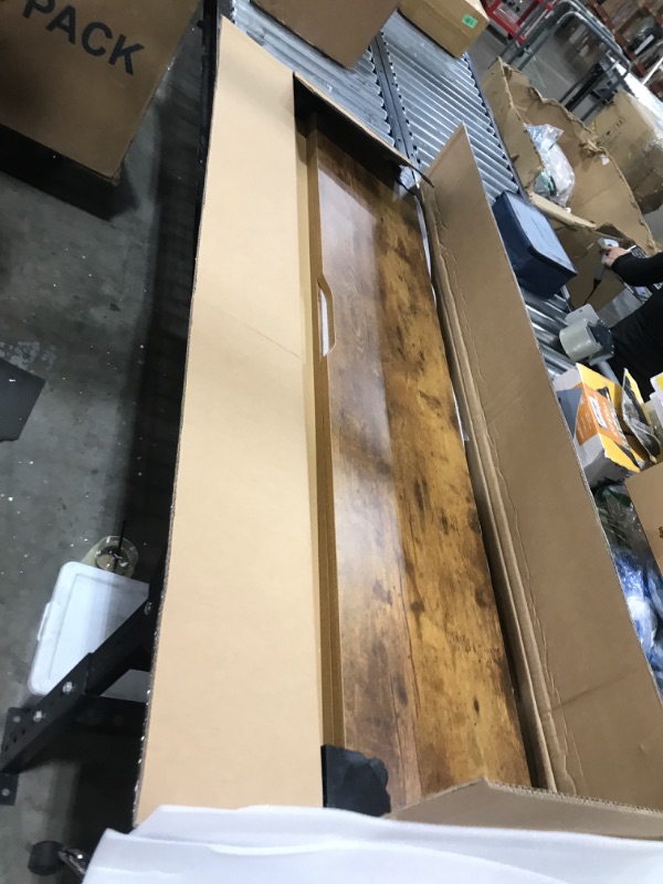 Photo 1 of HUANUO 55" x 24" Electric Standing Desk Adjustable Height, 4 Memory Height Settings, Headphone Hook, Cable Manager, Sit Stand Up Desk for Home Office & Computer Workstation, Vintage Brown
