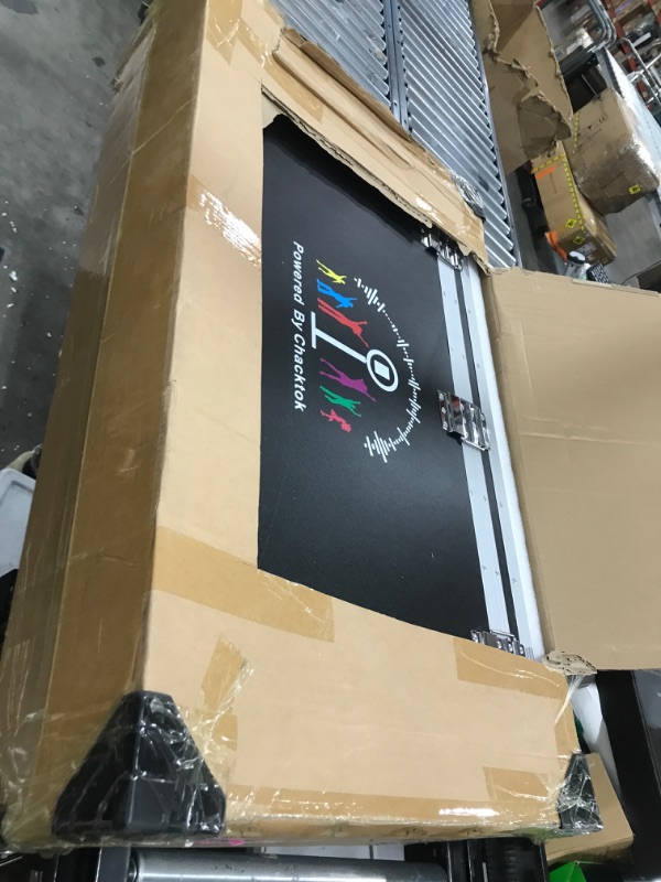 Photo 1 of JIYANG Portable Photo Booth Compatible with Any Ipad,Photo Booth Stand Shell with ChackTok PhotoBooth VIP Member and Flight Case,Free Custom Logo,Perfect for Parties,Wedding and Events(White)