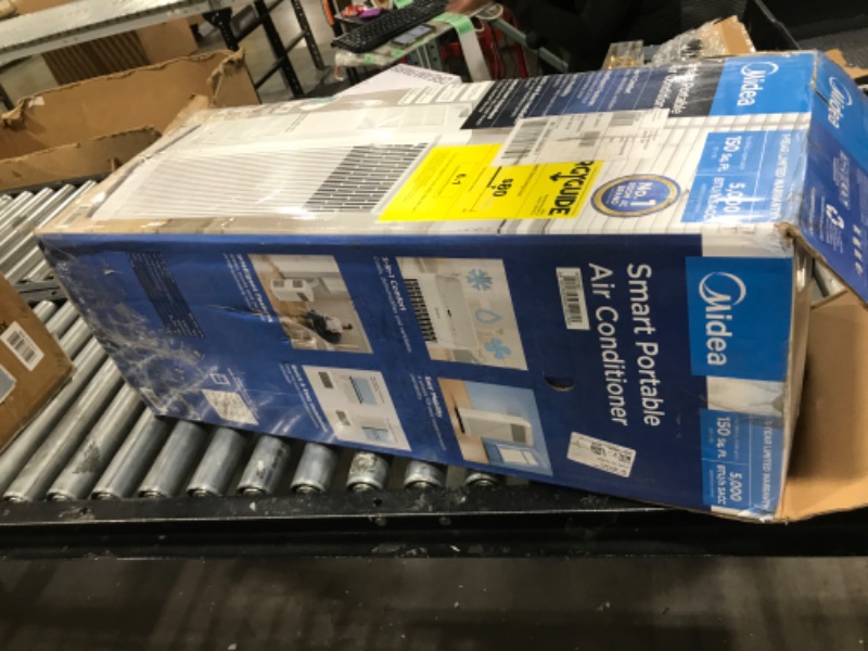 Photo 1 of Midea 8,500 BTU ASHRAE (5,000 BTU SACC) Portable Air Conditioner, Smart Control, Cools up to 150 Sq. Ft., with Dehumidifier & Fan mode, Easy- to-use Remote Control & Window Installation Kit Included