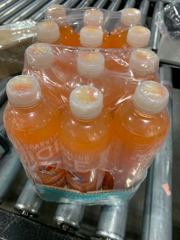 Photo 1 of Sparkling Ice, Peach Nectarine Sparkling Water, Zero Sugar Flavored Water, with Vitamins and Antioxidants, Low Calorie Beverage, 17 fl oz Bottles (Pack of 12)
