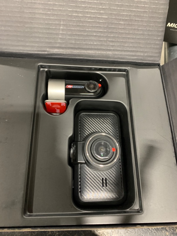 Photo 1 of Miofive Dash Cam Car Front Rear 4K+4K WiFi Bluetooth Dash Cam with 64GB SD Card, Dual Car Camera with Parking Monitoring, Super Night Vision, HDR, G-Sensor, Loop Recording, App Control, Max 512GB