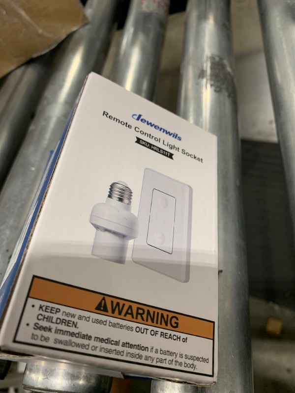 Photo 1 of DEWENWILS Remote Control Light Bulb Socket, Wireless Light Switch for Pull Chain Light Fixture, Remote Light Socket E26 E27 Bulb Base with Wall Mounted Wireless Controller, No Wiring, ETL Listed