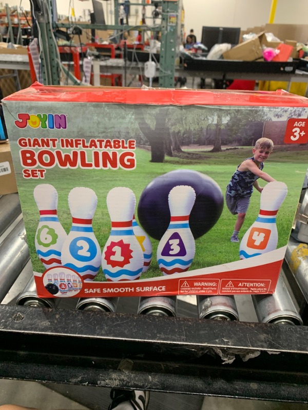 Photo 1 of JOYIN Giant Inflatable Bowling Set for Kids and Adults, Christmas Birthday Party Games, Kids Education Motor Skills Toys