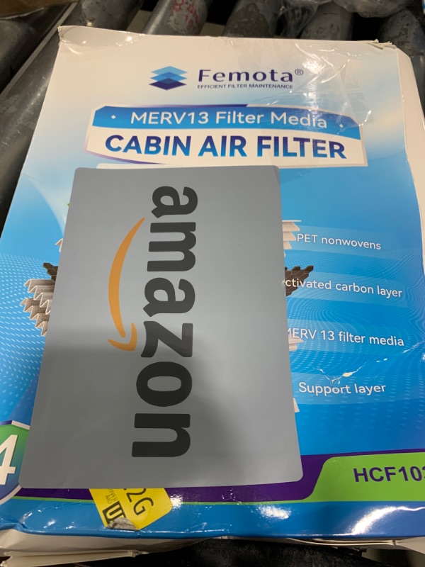 Photo 1 of Femota MERV 13 Cabin Air Filter with Activated Carbon, CF10373 for Audi A3/A3 Quattro/Q3/Q3 Quattro/TT/TT Quattro, VW Beetle/CC/Eos/Tiguan/Golf/Jetta/Passat/R32/GTI/Rabbit.