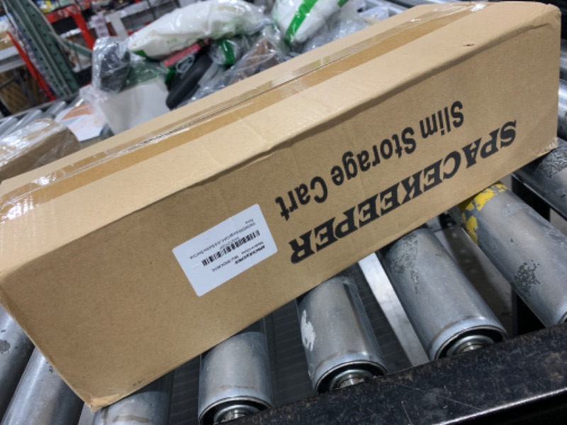 Photo 1 of SPACEKEEPER Slim Rolling Storage Cart 4 Tier Bathroom Organizer Mobile Shelving Unit Storage Rolling Utility Cart Tower Rack for Kitchen Bathroom Laundry Narrow Places, Gray