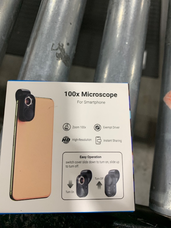 Photo 1 of APEXEL Phone Microscope Lens, Nano Zoom 100X Phone Micro Lens for for All Smartphone with LED Light, Pocket Microscope iPhone Camera Lens Attachment Portable Micro Lens for Kids Adults Trichome Coin
