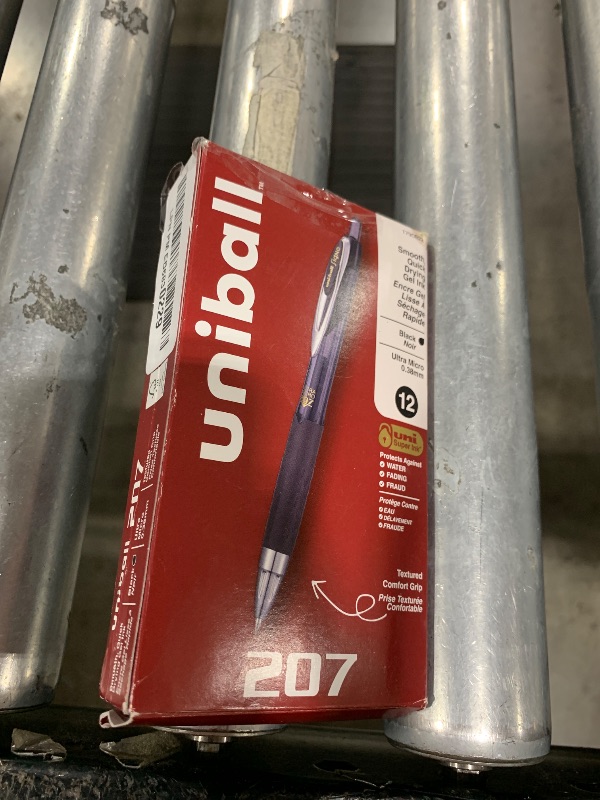 Photo 1 of uniball 207 Signo Gel Ultra Micro Gel Pen, Retractable, Extra-Fine 0.38 Mm, Black Ink, Smoke Barrel