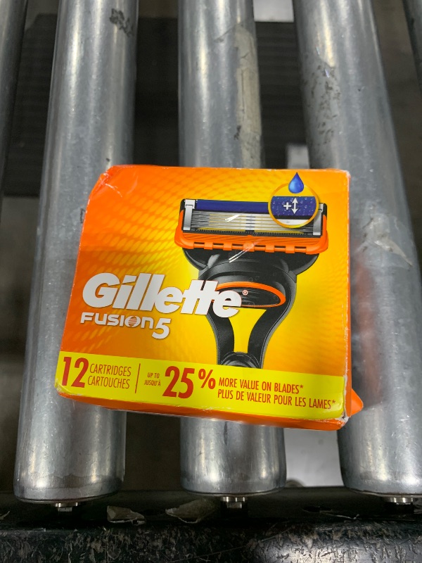 Photo 1 of Gillette Fusion5 Razor Refills for Men, 12ct Cartridges, Lubrication Strip, Precision Trimmer for Men, 5-Bladed Refill Blades for Close Shave