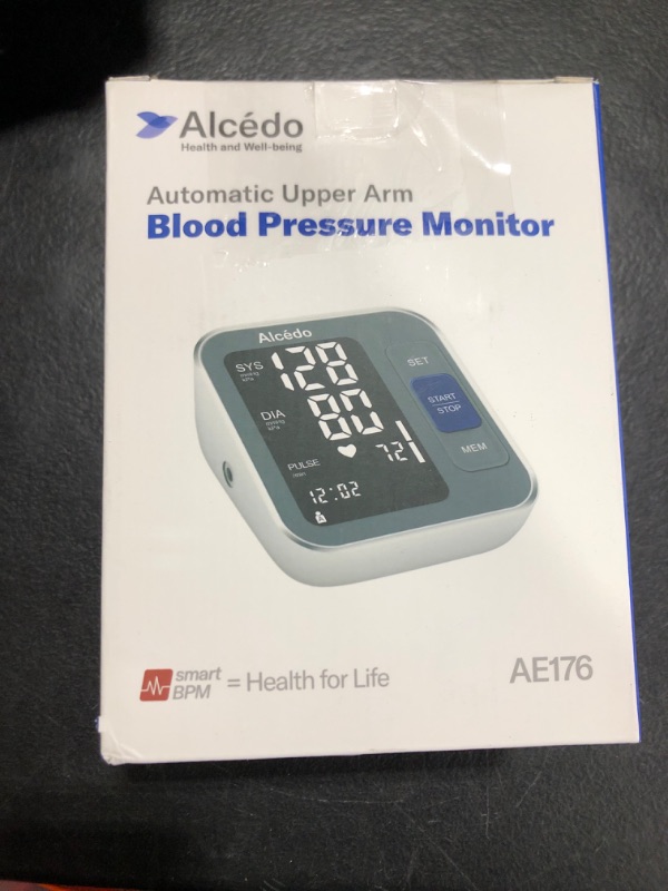 Photo 1 of Alcedo Blood Pressure Monitor for Home Use, Automatic Digital BP Machine with Large Cuff for Upper Arm (Black Backlit Screen)