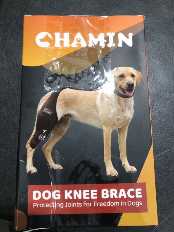 Photo 1 of Adjustable Dog Knee Brace with Extra Collar, Support for Torn Acl Hind Leg, Tear Ligament, Osteoarthritis,Rear Leg Limp, Recovery After Surgery,et?Left Leg,XL?