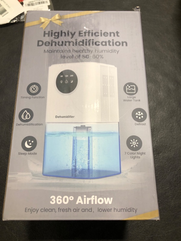 Photo 1 of Dehumidifier for Bedroom, ANOEPUY 58oz Small Dehumidifier for Home Bathroom, Portable Dehumidifiers with Auto Shut-Off, Sleep Mode for Bathroom, Basement, Bedroom,Closet, RV,Gray (300 Sq.Ft)