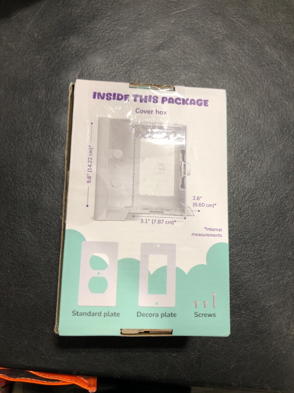 Photo 1 of Baby Safety Outlet Cover BOX [Patent Pending] Double Lock for Much Better Toddler Proofing, Easier Operation, Simple 3 Step Install with Included Screws. Provides Extra Space Inside for Plugs,Adapters