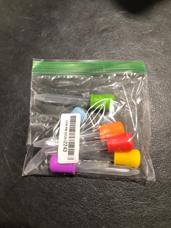 Photo 1 of 5ml Liquid Droppers Medicine Silicone and Plastic Pipettes Eye Dropper with Bulb Tip for Kids Candy Molds (8 Pack)