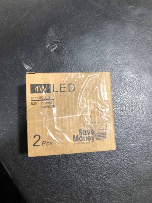 Photo 1 of LED Refrigerator Light Bulb 40 Watt Equivalent, 120V Fridge Appliance Light Bulb 4W Daylight White 5000K, Waterproof A15 Fridge Light Bulbs 450LM, E26 Freezer Light Bulbs Non-dimmable, 2Packs