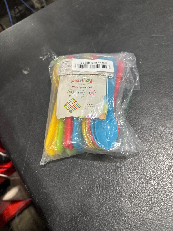 Photo 1 of Plaskidy Plastic Toddler Spoons - Set of 16 Kids Spoons BPA Free/Dishwasher Safe