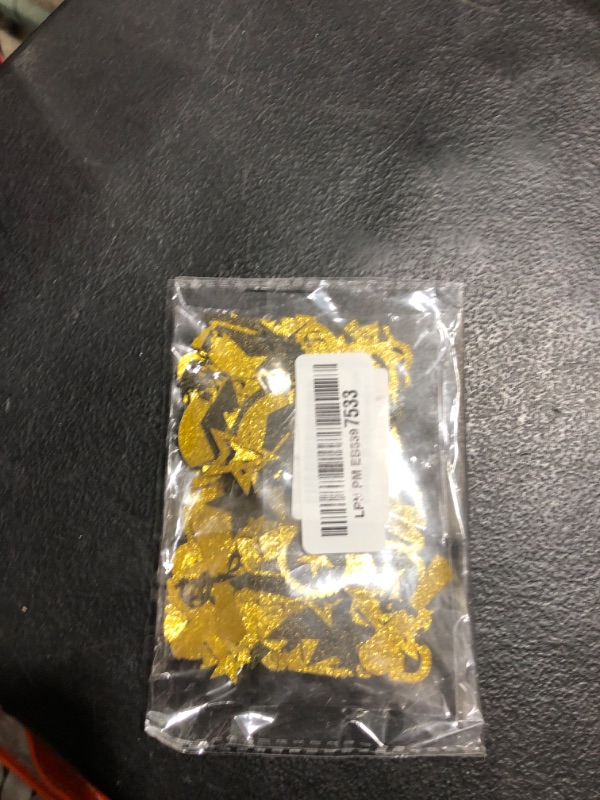 Photo 1 of MARFOREVER Black and Gold Graduation Confetti Decorations, Class of 2025 Decorations Congrats Grad Glitter Confetti 2025 Graduation Theme Table Centerpiece for 2025 Party Supplies