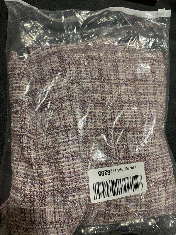 Photo 1 of Allegra K Tweed Dress for Women's Summer Sleeveless Elegant Plaid Bodycon Dresses Large Pink