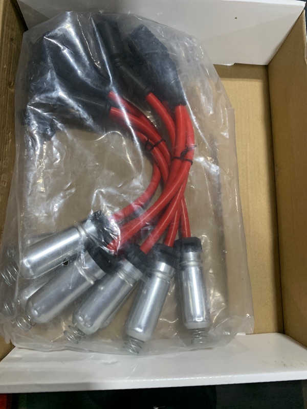Photo 1 of 8Pcs UF413 Square Ignition Coils with 9748UU 8mm Spark Plug Wires Set & 41-962 Iridium Spark Plugs Compatible with Chevy Silverado Suburban Tahoe, GMC Sierra Yukon, Cadillac, Buick 4.8L 5.3L 6.0L 6.2L