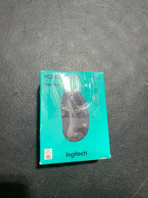 Photo 1 of Logitech M240 Silent Bluetooth Mouse, Wireless, Compact, Portable, Smooth Tracking, 18-Month Battery, for Windows, macOS, ChromeOS, Compatible with PC, Mac, Laptop, Tablets - Graphite