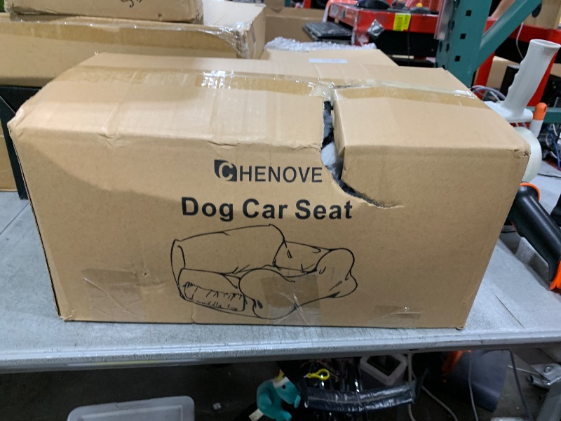 Photo 1 of Dog Car Seats for Small Dogs and Cats with Leash, Dog Seat for SUV, Truck with Bone Decor & Plush Cushion, Travel Safety Dog Booster Car Seat with Side Pocket, Washable Detachable Pet Car Seat