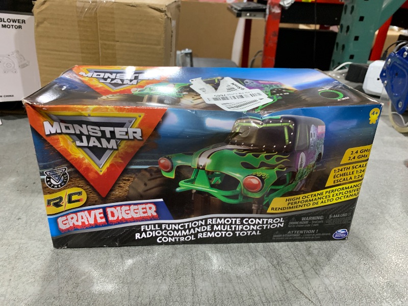 Photo 1 of Monster Jam, Official Grave Digger Remote Control Monster Truck, 1:24 Scale, 2.4 GHz, Kids Toys for Boys and Girls Ages 4 and up