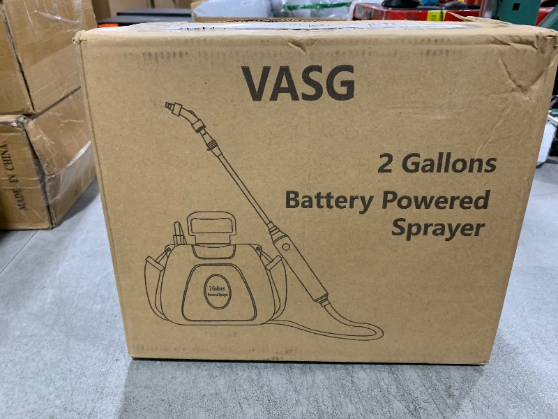 Photo 1 of 2 Gallon Battery Powered Garden Sprayer, Electric Backpack Sprayer, Garden Yard Lawn Sprayer with 5 Mist Nozzles & Retractable Wand & Adjustable Strap for Lawn, Weed, Yard