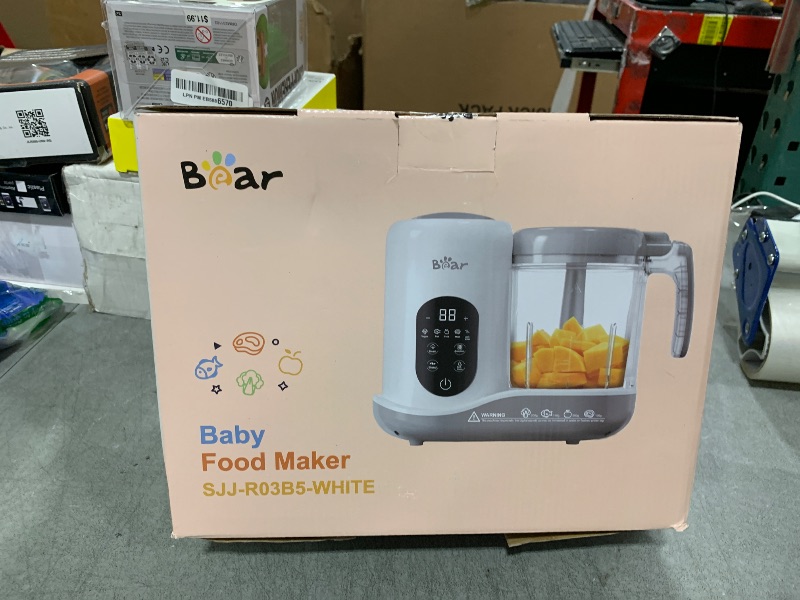 Photo 1 of BEAR 2024 Baby Food Maker | One Step Baby Food Processor Steamer Puree Blender | Auto Cooking & Grinding | Baby Food Puree Maker with Self Cleans | Touch Screen Control, White
