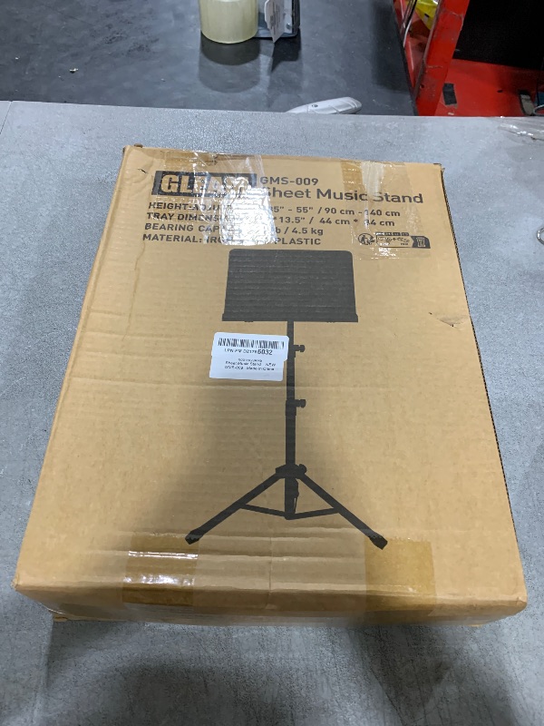 Photo 1 of GLEAM Sheet Music Stand - Full Metal with Carrying Bag, Phone Holder, Sheet Music Folder and Clip, 5 in 1 Desktop Book Stand