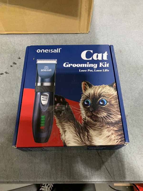 Photo 1 of oneisall Quiet Cat Clippers for Matted & Long Hair, 2-Speed Cordless Pet Shaver Grooming Kit for Cats, Small Dogs & Animals (Black)