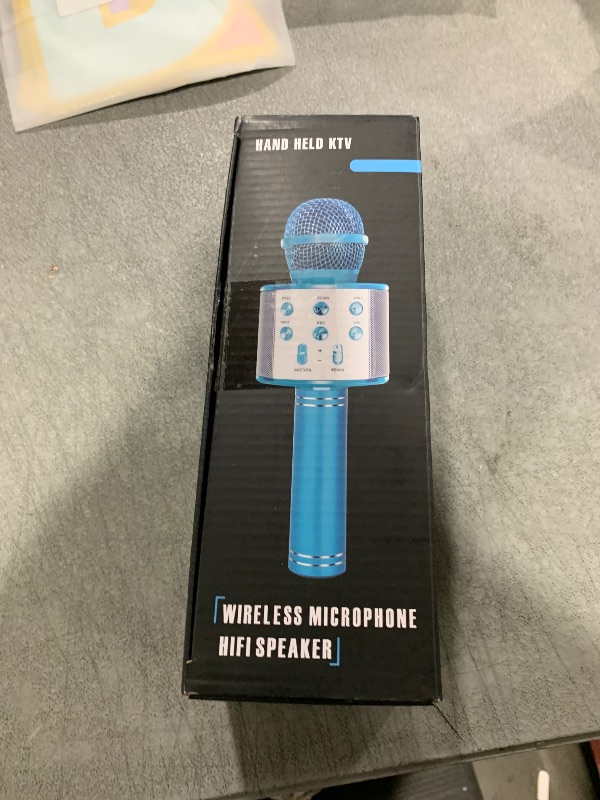 Photo 1 of KIDWILL Wireless Bluetooth Karaoke Microphone for Kids, 5-in-1 Portable Handheld Karaoke Mic Speaker Player Recorder with Adjustable Remix FM Radio for Kids Girls Boys Teens Birthday-Hot Pink