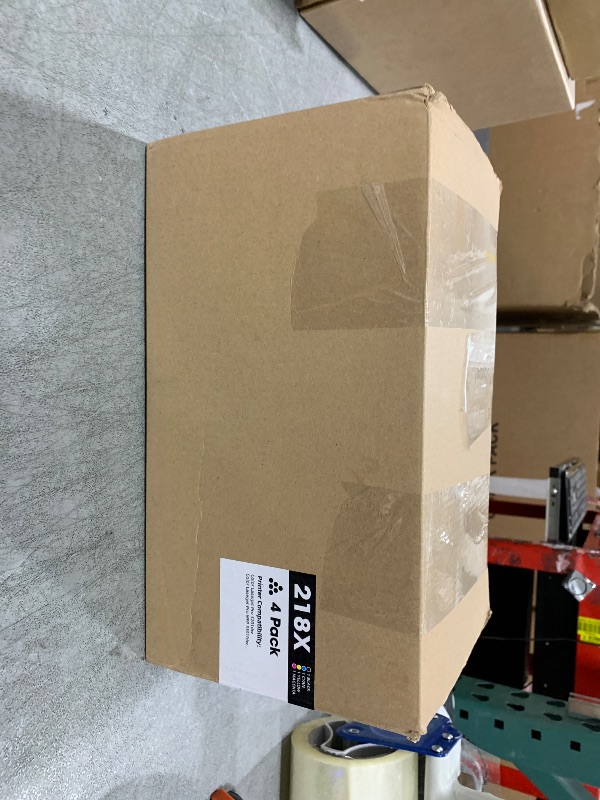 Photo 1 of 218X Toner Cartridge (No Chip) Replacement for HP 218X 218A Works with HP Color Laserjet Pro 3201DW MFP 3301FDW 3301SDW Printer (4 Pack, B/C/Y/M)