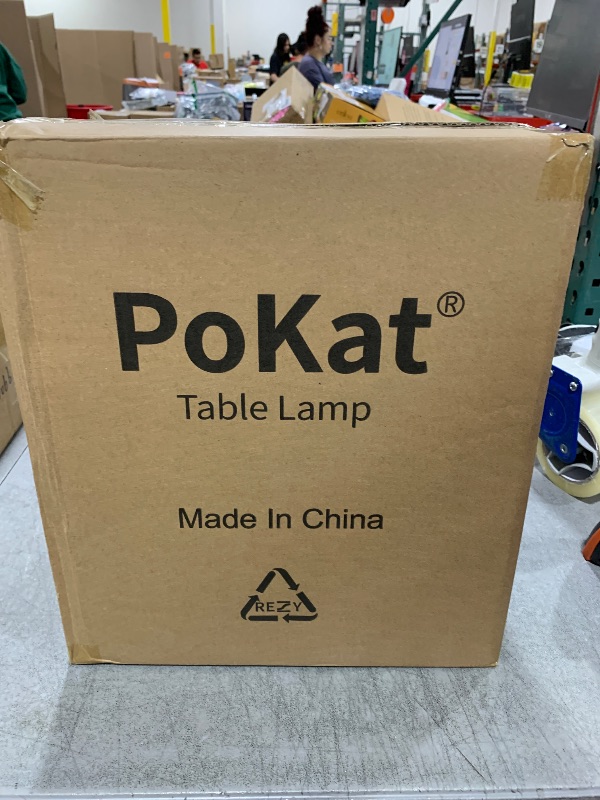 Photo 1 of PoKat 23" Modern Ceramic Table Lamp Set of 2 for Living Room White Desk Lamps for Bedroom Farmhouse Bedside Nightstand Bedside Lamp End Table Lamps Beige