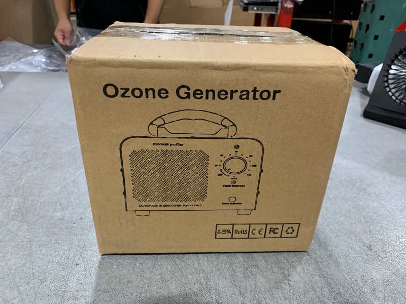 Photo 1 of Ozone Generator 48,000mg, Commercial Ozone Machine Odor Removal, High Capacity O3 Ionizer Air Purifier Deodorizer, Portable Mini for Car, Home, Smoke, Pets, Industrial, for 4000 Square Feet -Black