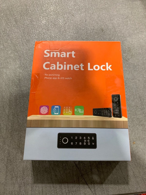 Photo 1 of Smart Drawer Lock with Fingerprint and Password eLinkSmart RFID NFC Child Safety Lock with APP Perfect for Liquor File Cabinet Locker Cupboard Closets No Drilling Fix All Thickness Horizontal