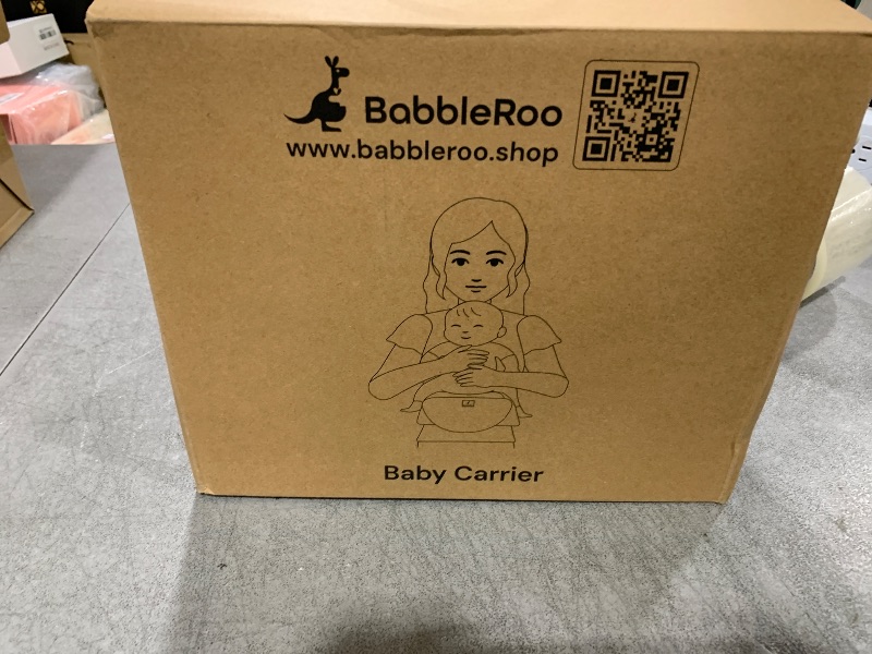Photo 1 of BabbleRoo 6-in-1 Baby Carrier with Hip Seat, Ergonomic, Cozy & Adjustable Toddler Carrier 7-50 lbs with Hip & Lumbar Support, Hood for Sun Protection, Baby Carrier Newborn to Toddler, Seafoam