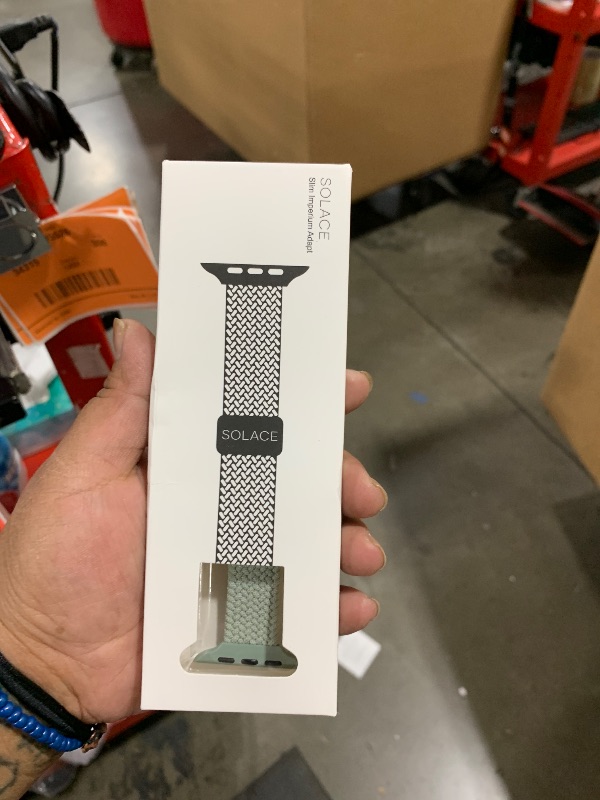 Photo 1 of Solace Bands Slim Imperium Adapt Adjustable Nylon Braided Watch Band - Compatible w/ All Apple Watches - Solace Apple Watch Bands for Women & Men - Smart Watches Band Series 10 9 8 7 6 SE 5 4 3 2 1 - (Agave)