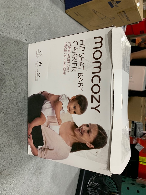 Photo 1 of Momcozy Hip Seat Baby Carrier - Adjustable Waistband with Original 3D Belly Protector, Ergonomic Carrier with Various Pockets for Newborns & Toddlers up to 45lbs (Black, Medium)