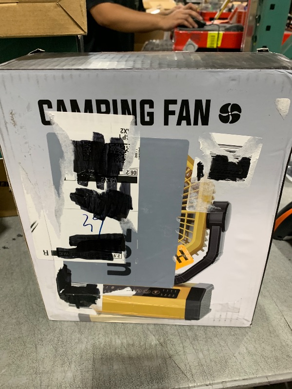 Photo 1 of Portable Rechargeable Fan 70Hrs 20000mAh 9-Inch with Auto Oscillating/Remote/Timer/LED Light, Camping Fan for Tent, Travel, Worksite, Poweroutage, Strong Hurricane, Cordless Fan, Battery Operated Fans