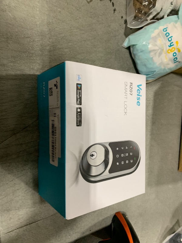 Photo 1 of Veise RZ07 Smart Lock, Fingerprint Door Lock, 7-in-1 Keyless Entry with App Control, Electronic Touchscreen Keypad Deadbolt, Biometric Smart Locks for Front Door, Satin Nickel