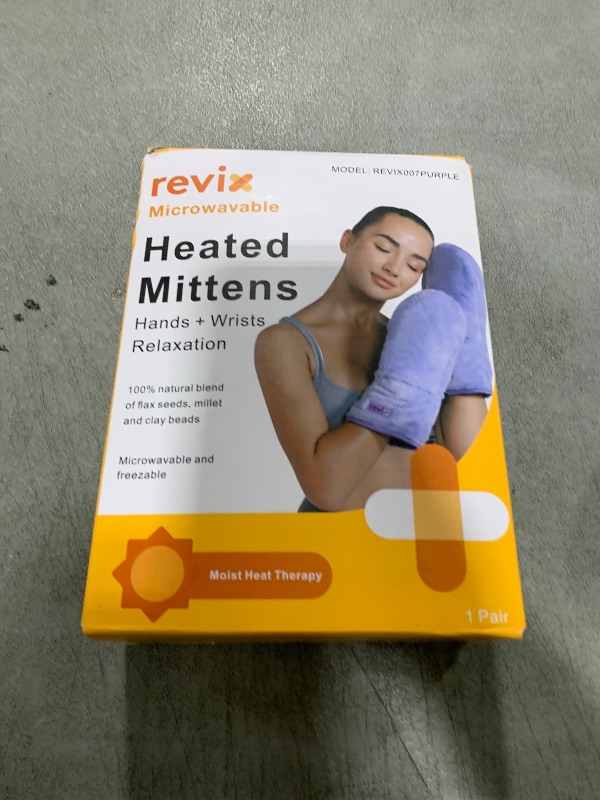 Photo 1 of REVIX Microwavable Heating Mittens for Hand and Fingers, Heated Hands Mitts Warmers 1 Pair, Unscented Hand Muff