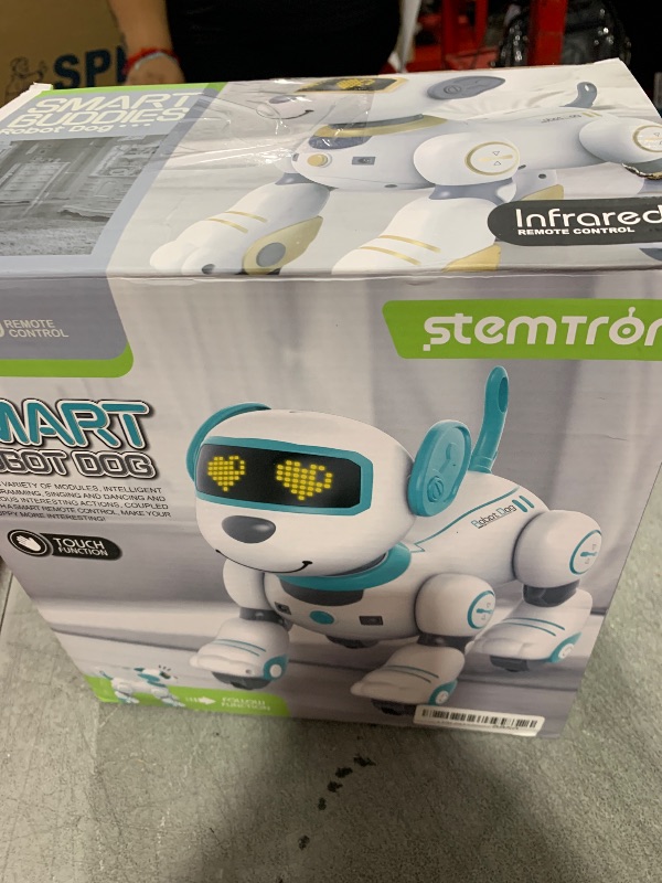 Photo 1 of STEMTRON Remote Control Robot Dog Toy for Kid, Programmable Robotic Puppy, Interactive Robotic Dog Gift, Follow & Touch Function Robo Dog with Music